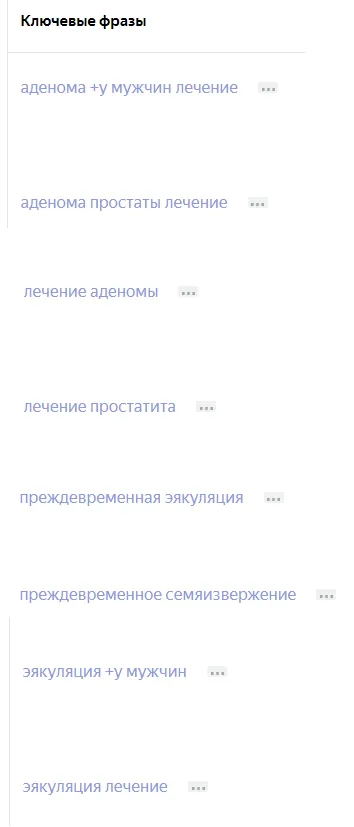 Пример объявления под запрос с названием заболевания
